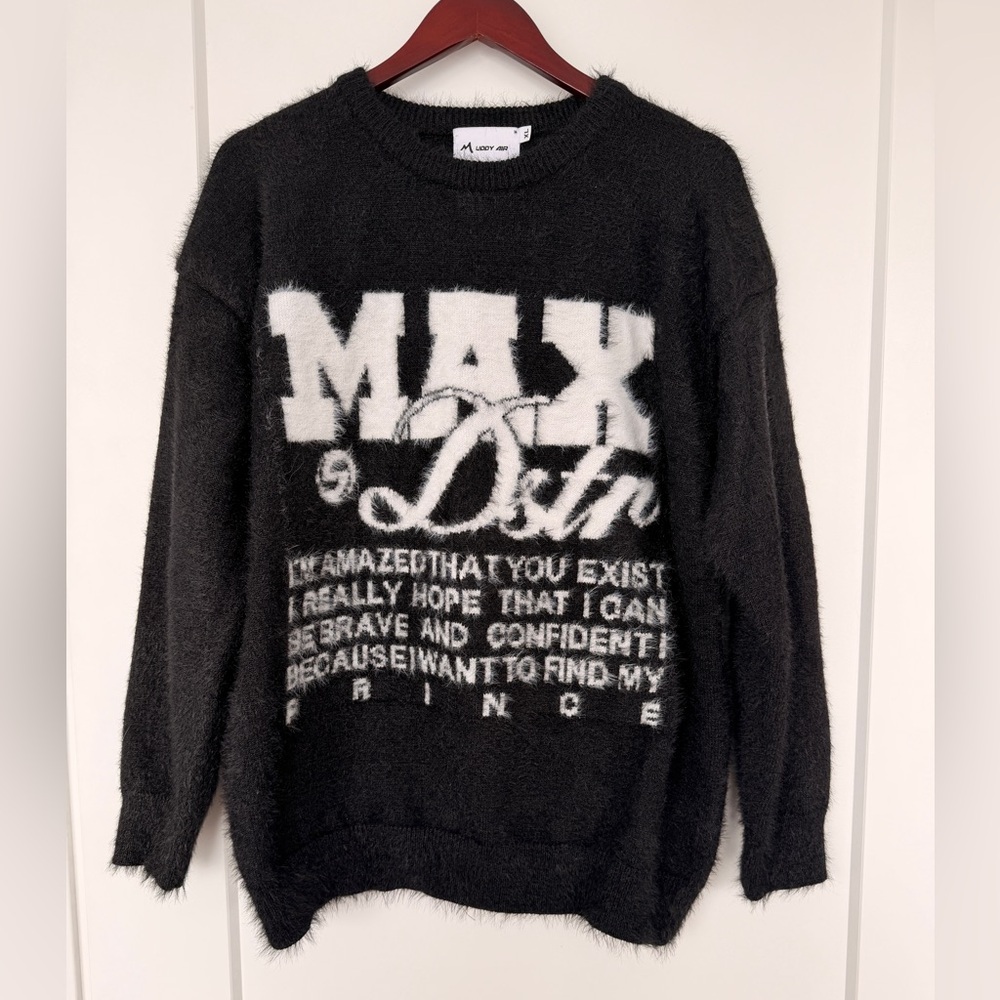 Black Crewneck Sweater for Women